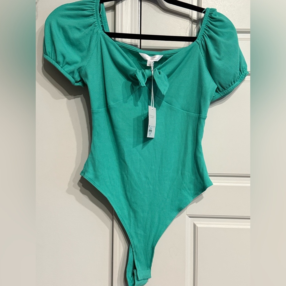 NWT. LC Lauren Conrad Teal Bodysuit
